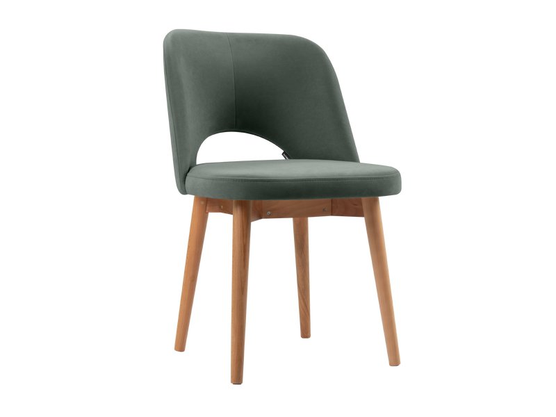 Стул Лидс Велюр Оливковый/Натуральный